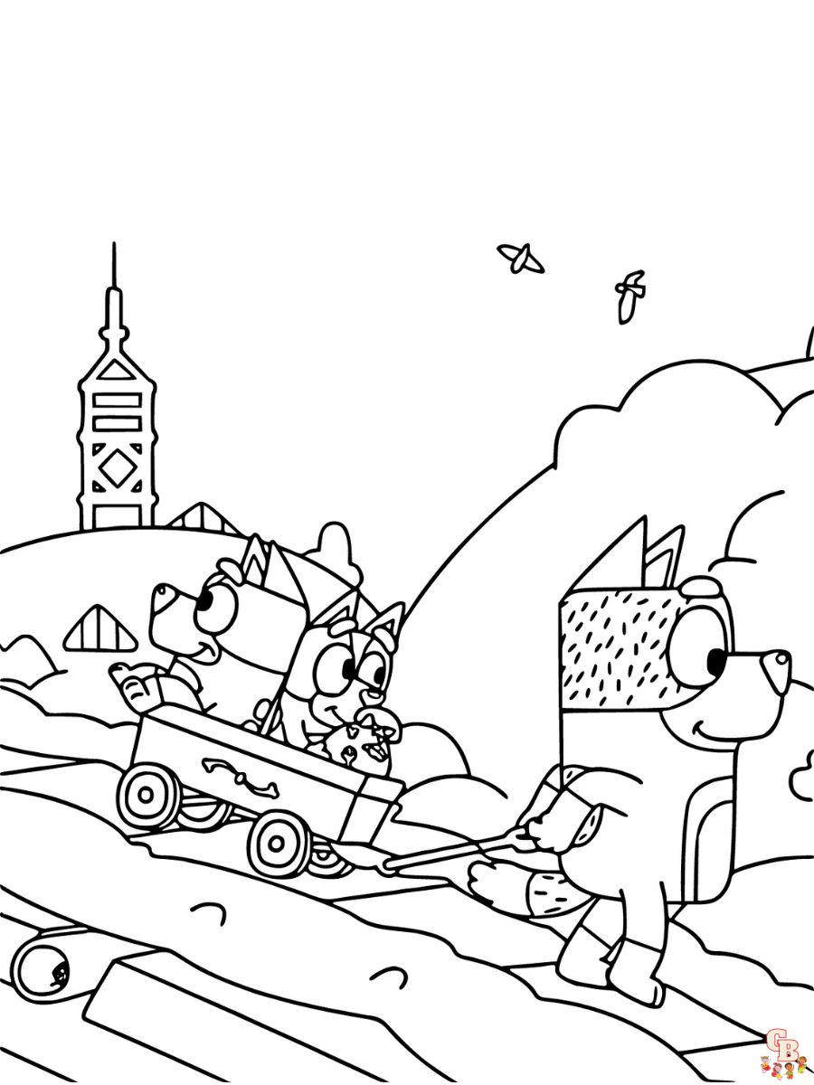bluey coloring pages to print