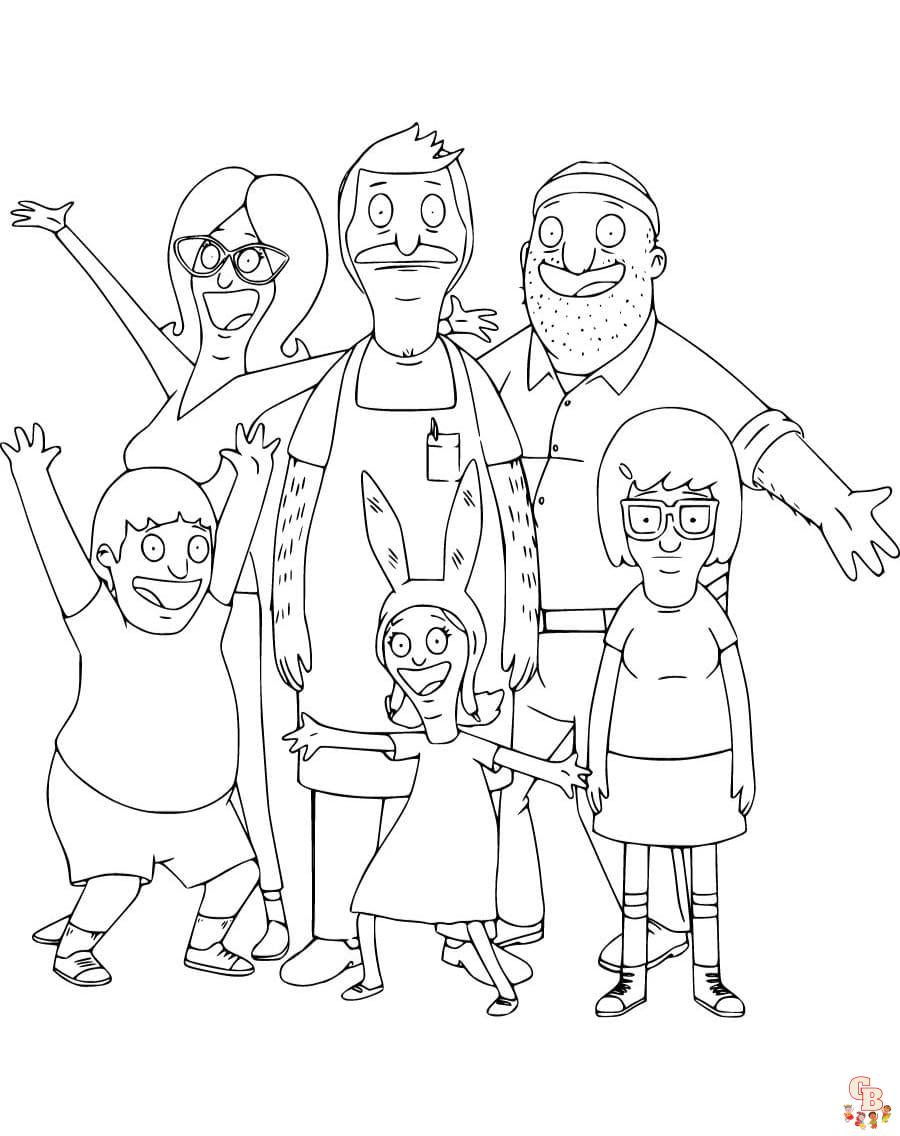 Printable Bob's Burgers Coloring Pages Free