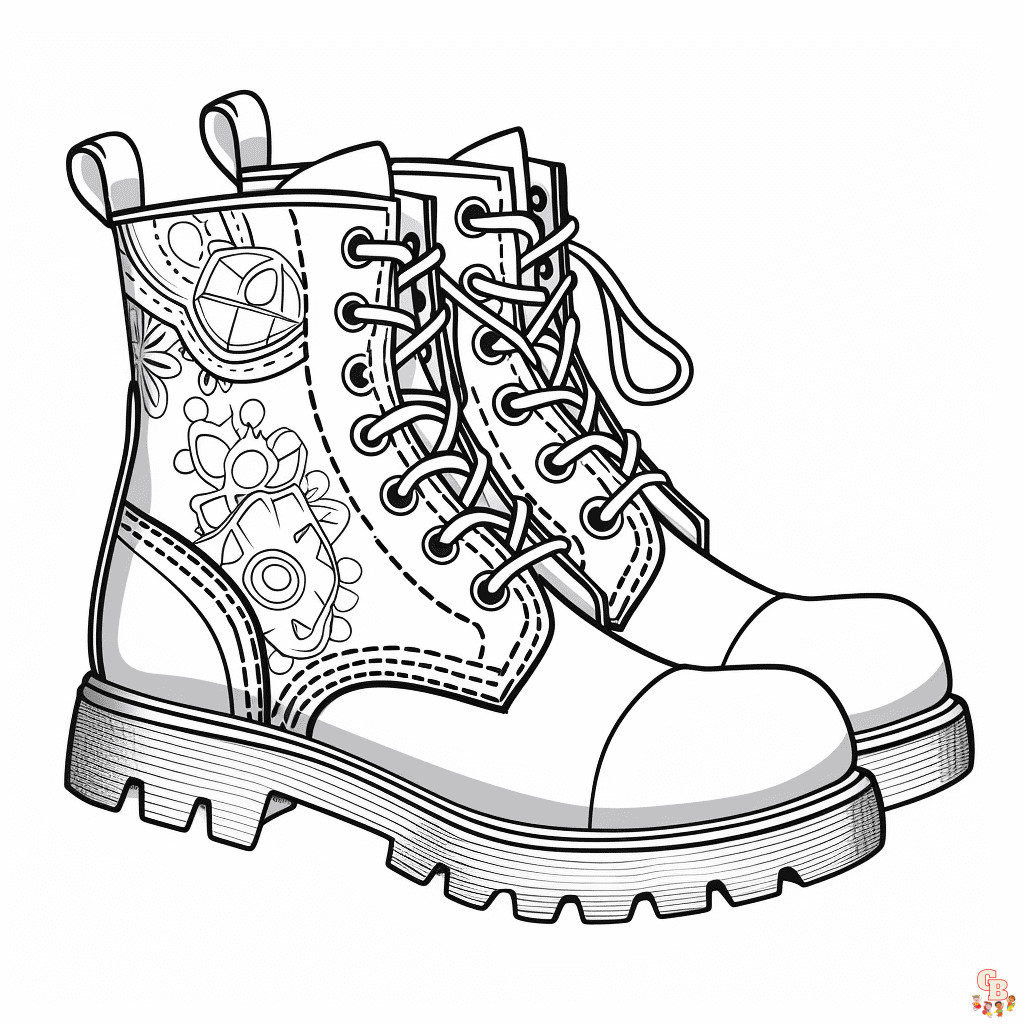 boots coloring page