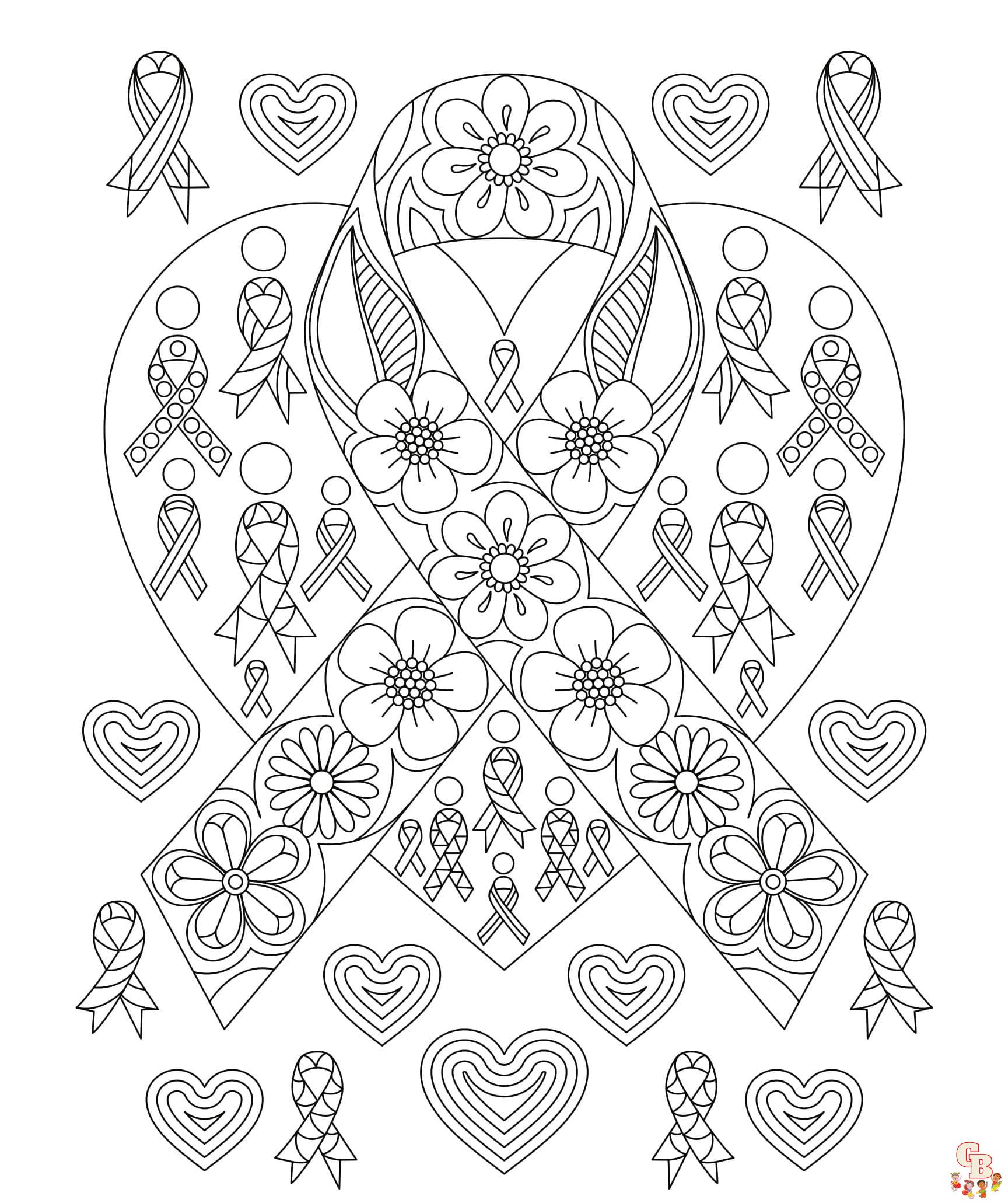 breast cancer awareness Coloring Sheets