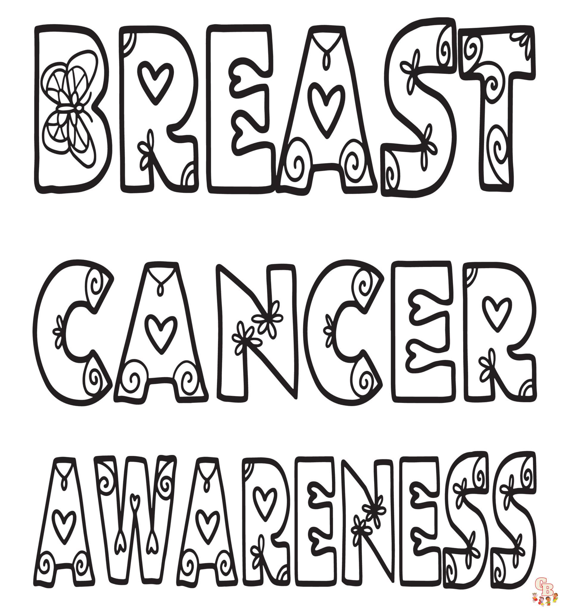 breast cancer awareness coloring pages printable free