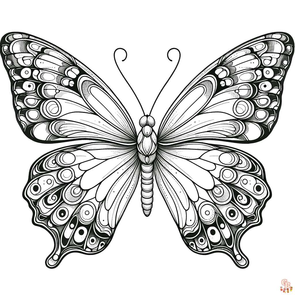 butterfly coloring pages realistic