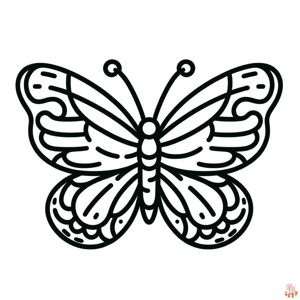 butterfly coloring pages simple
