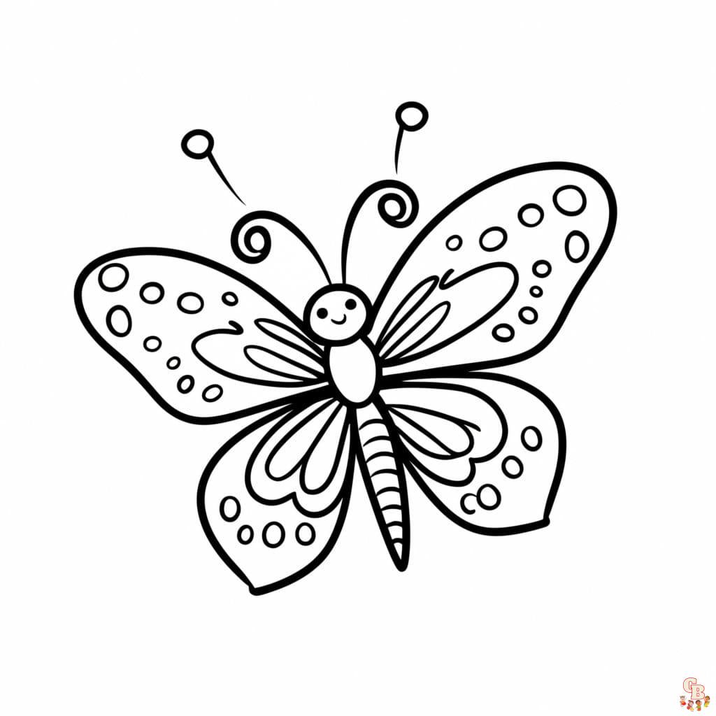 butterfly cute coloring sheets