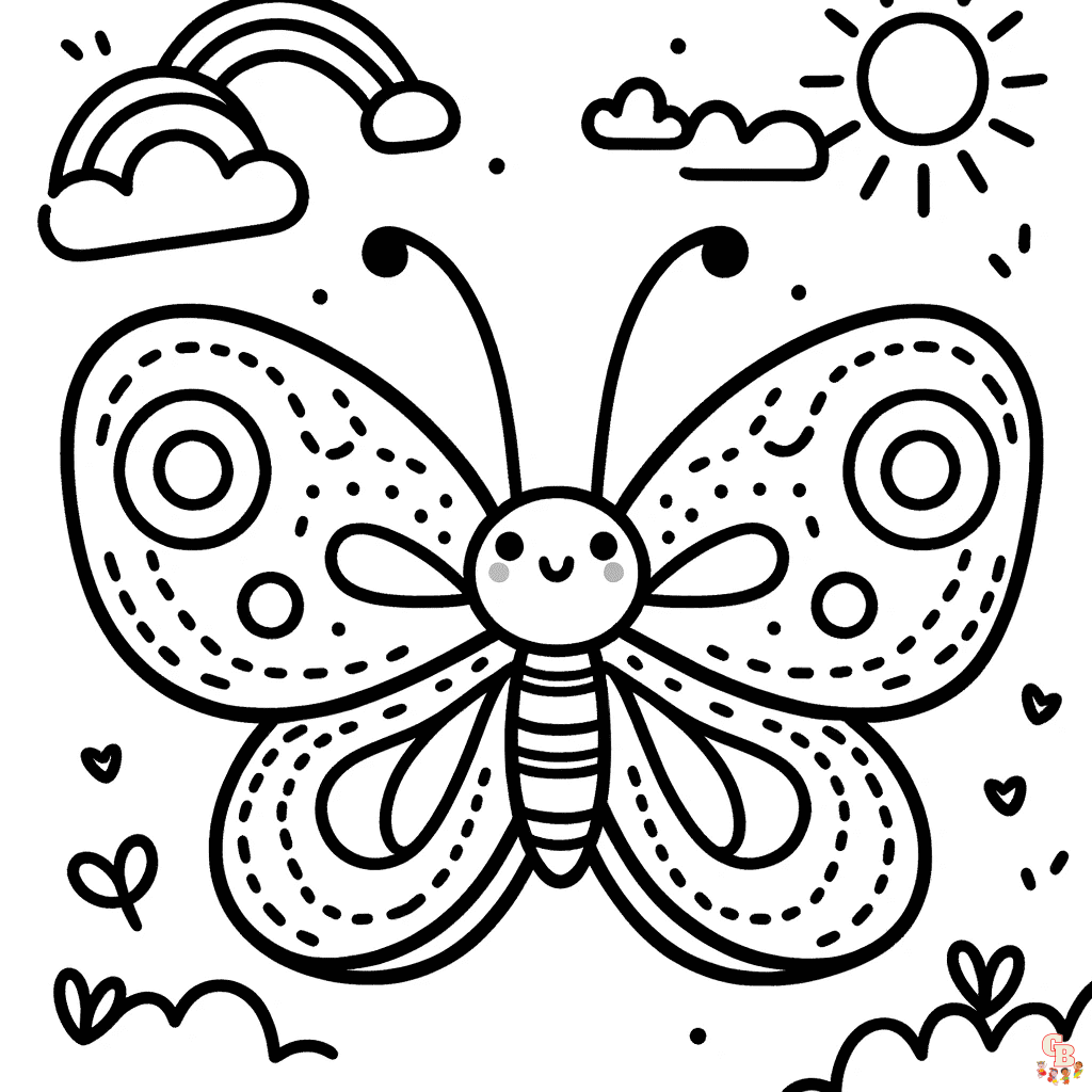 butterfly simple coloring page
