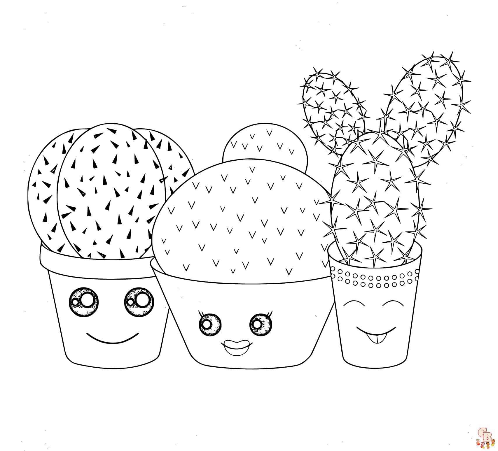 cacti Coloring Sheets