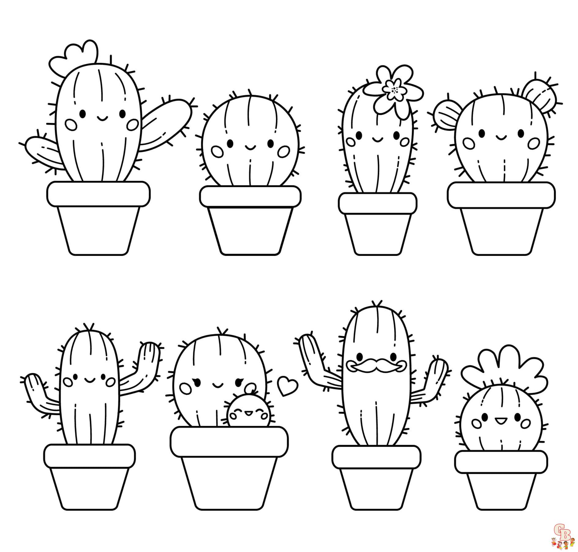 cacti coloring pages to print