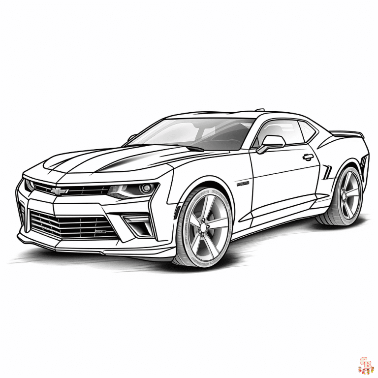 Printable Camaro Coloring Pages Free For Kids And Adults