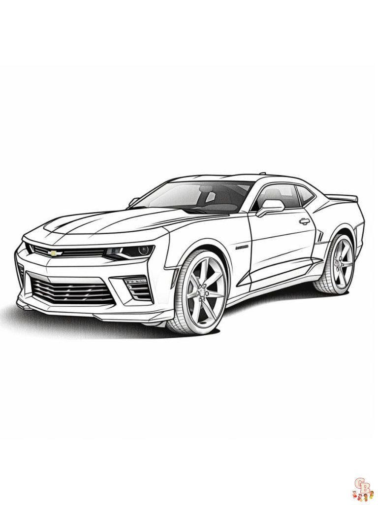 Printable Camaro Coloring Pages Free For Kids And Adults