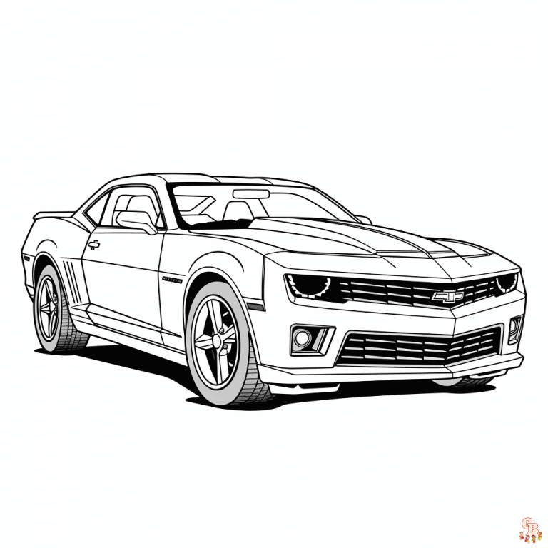 Printable Camaro Coloring Pages Free For Kids And Adults