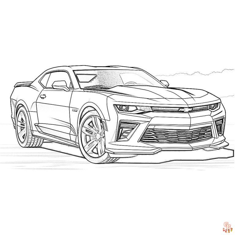 Printable Camaro Coloring Pages Free For Kids And Adults