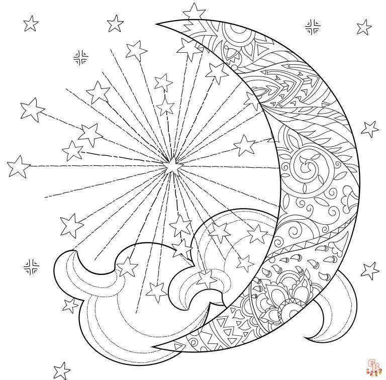 Printable Celestial Coloring Pages Free For Kids And Adults