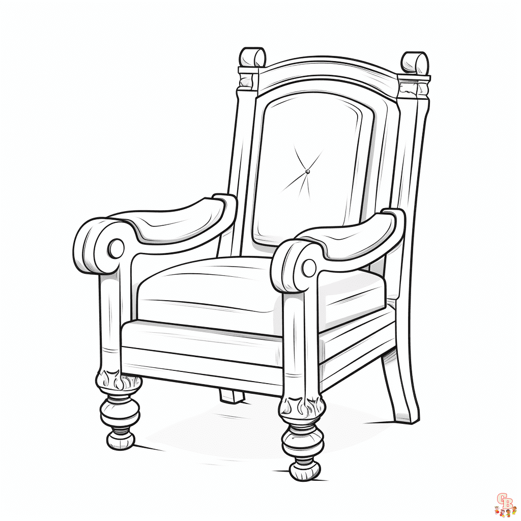 chair coloring pages printable free