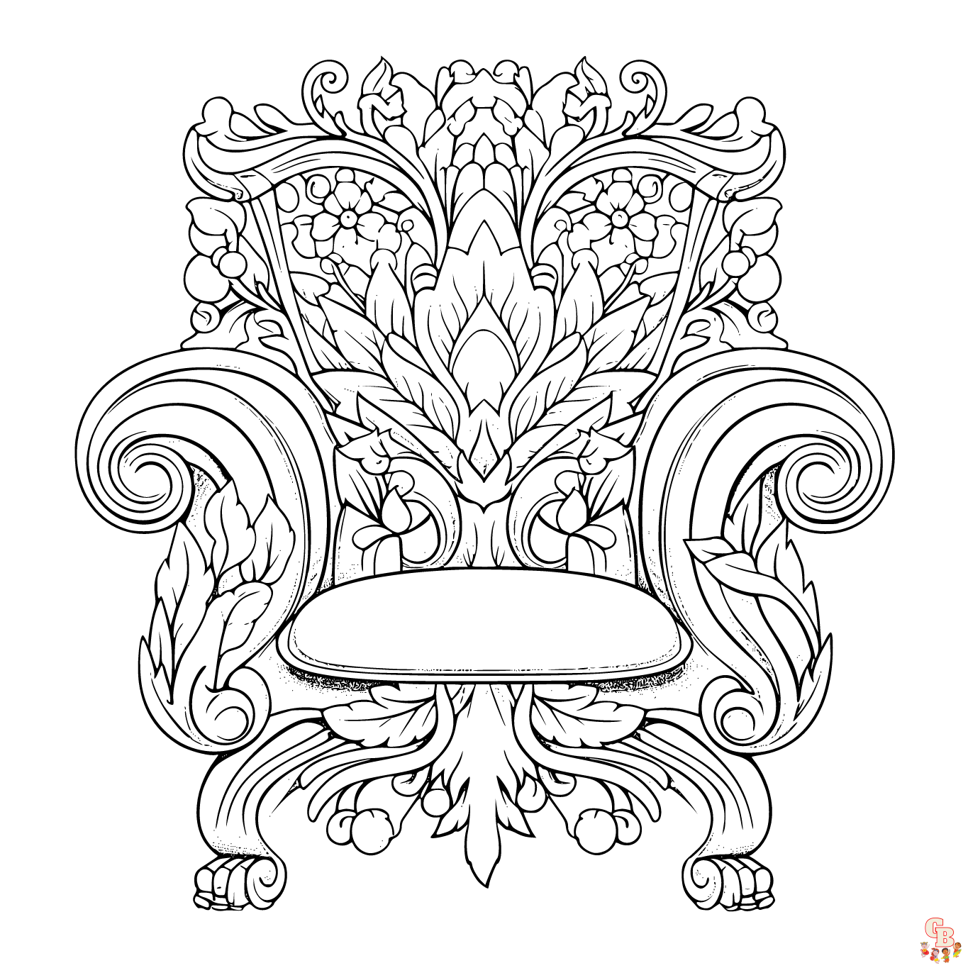chair coloring pages to print