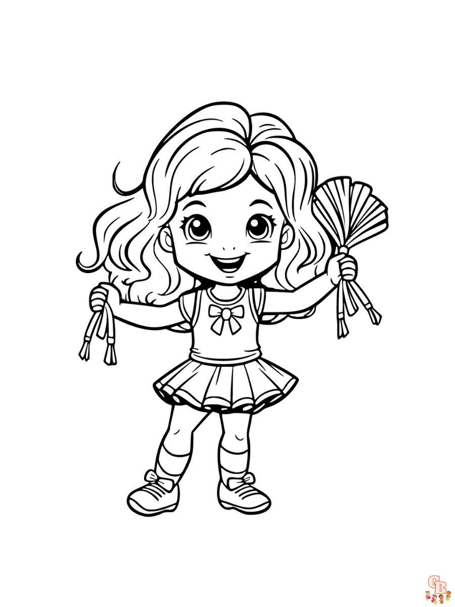 cheerleader coloring pages to print