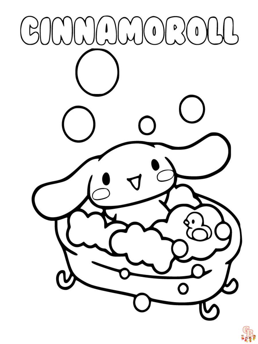 cinnamoroll free coloring pages