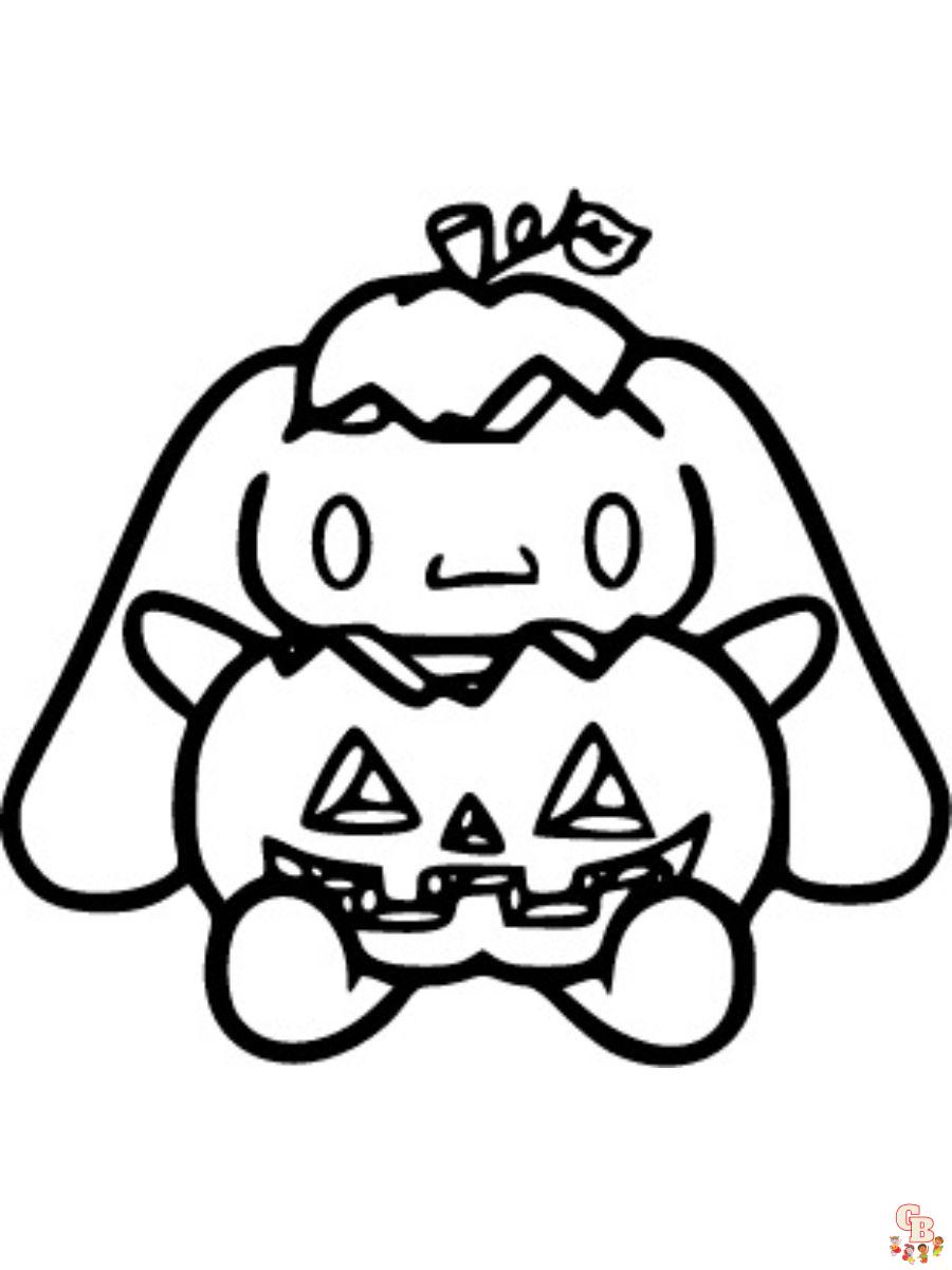 cinnamoroll halloween coloring pages