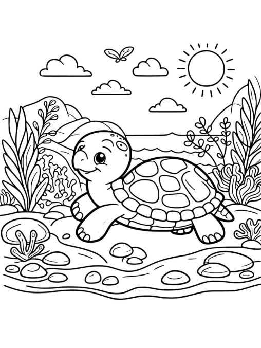 Turtle Coloring Pages - Free Printables for Kids