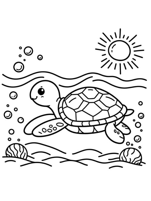 Turtle Coloring Pages - Free Printables for Kids