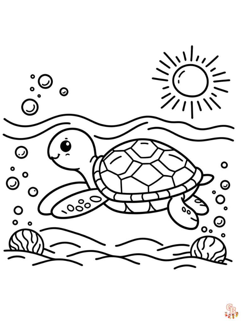 Turtle Coloring Pages - Free Printables for Kids