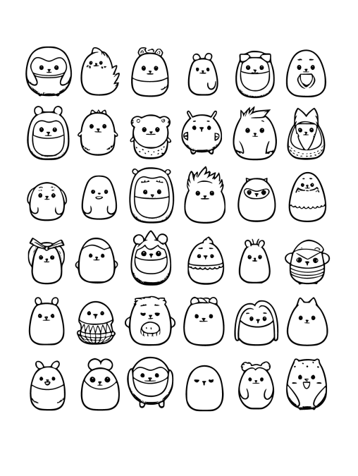 Squishmallows Coloring Pages for Kids | Free Printable Sheets