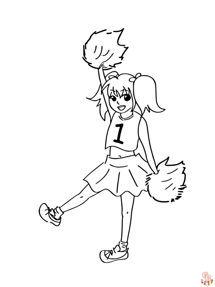 coloring pages cheerleader
