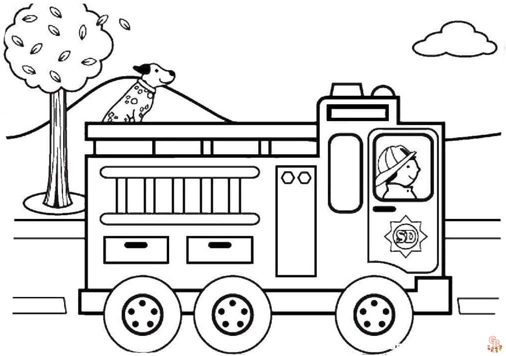 coloring pages fire safety