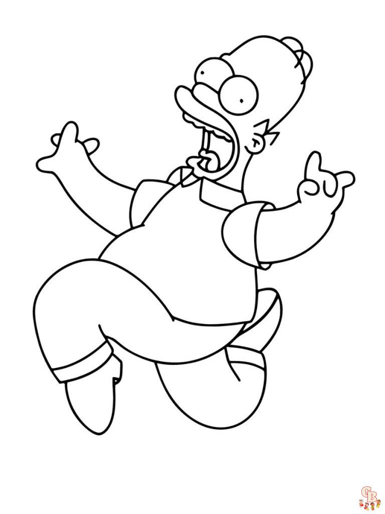 Printable The Simpsons Coloring Pages Free For Kids And Adults