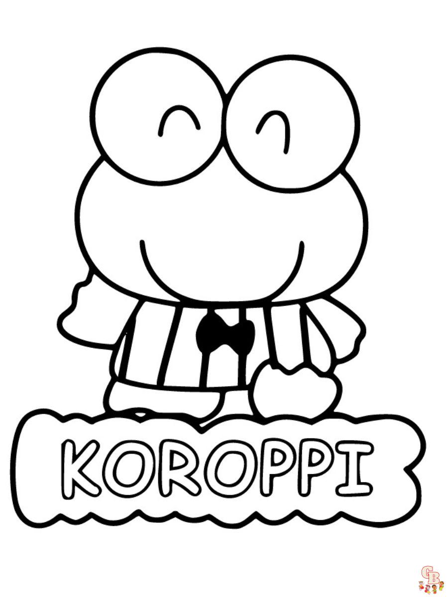 coloring pages keroppi