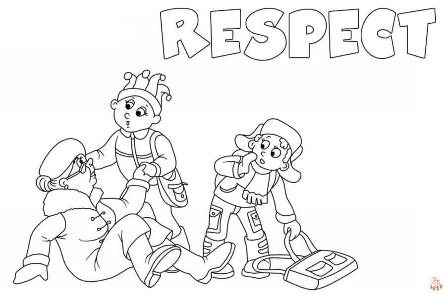 coloring pages respect