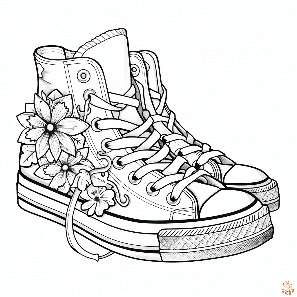 converse coloring pages printable