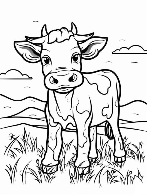 Fun & Easy Printable Cow Coloring Pages for Kids