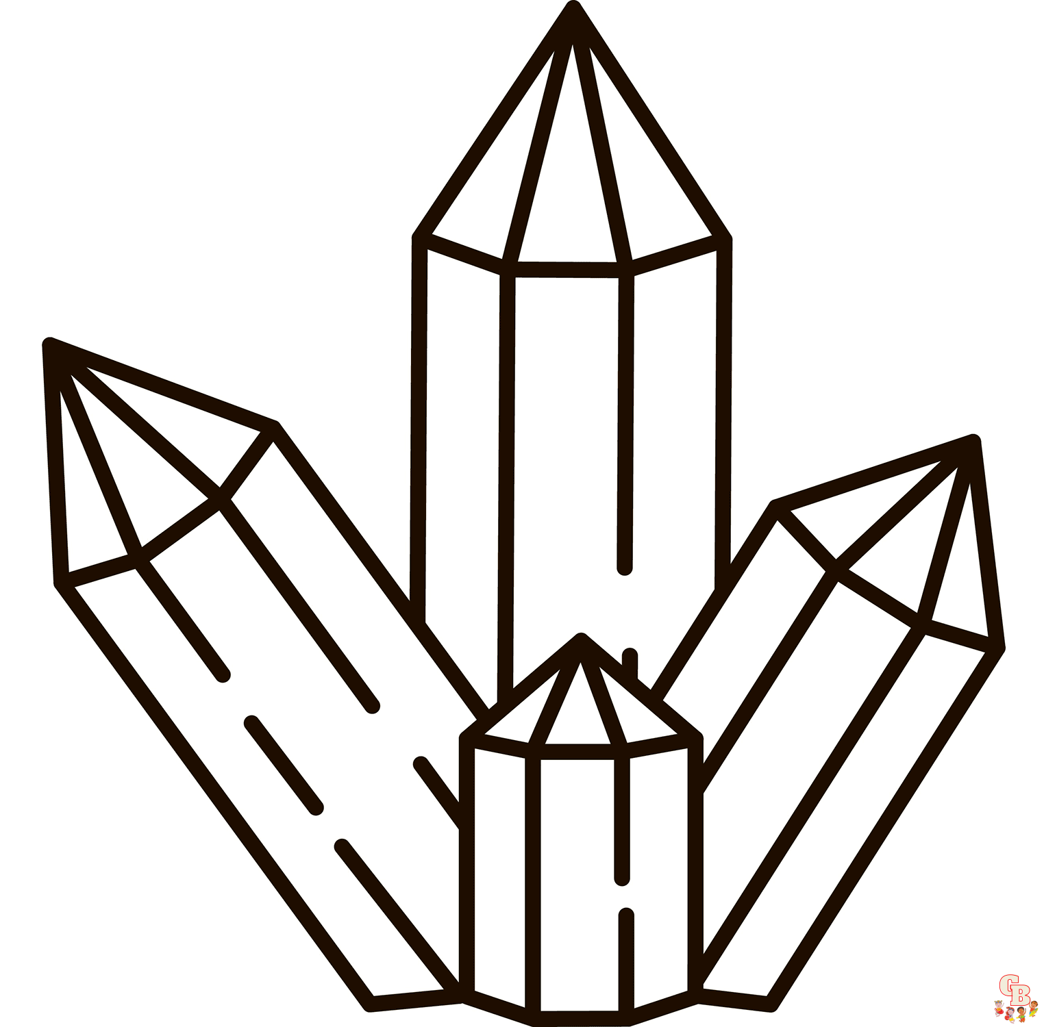 crystals coloring pages free