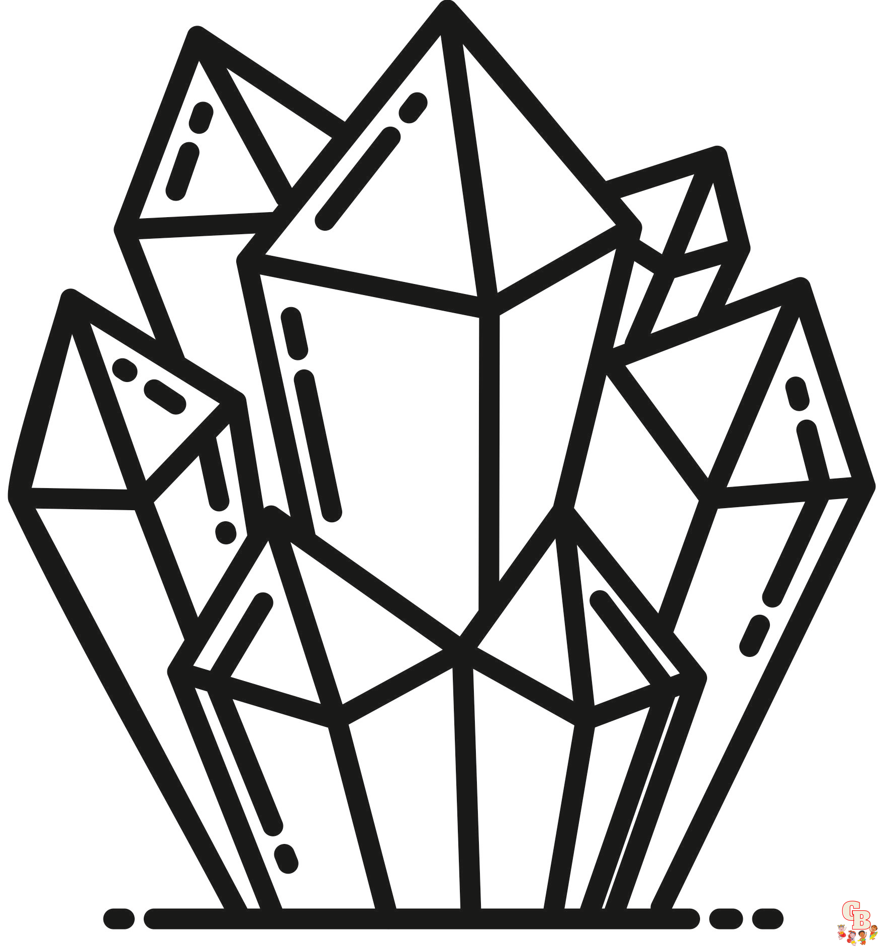 crystals coloring pages printable