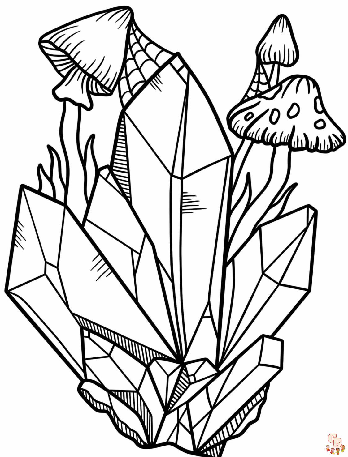 crystals coloring pages to print