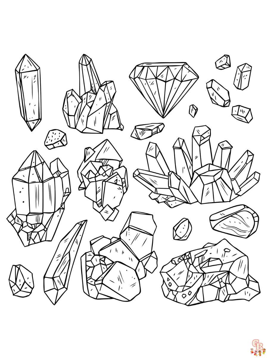 crystals coloring pages