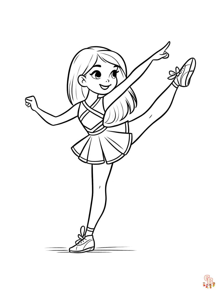 cute cheerleader coloring pages