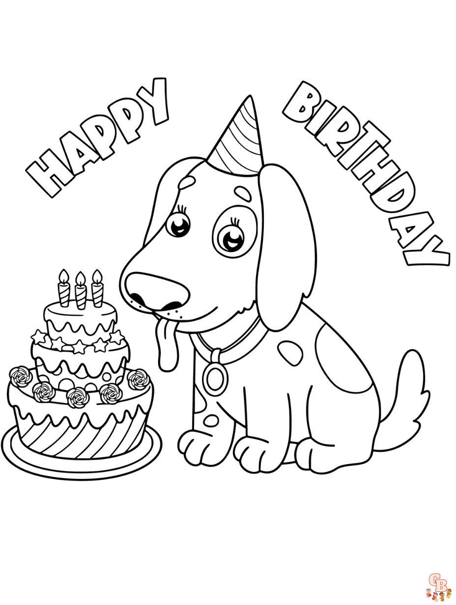 cute chibi happy birthday coloring pages