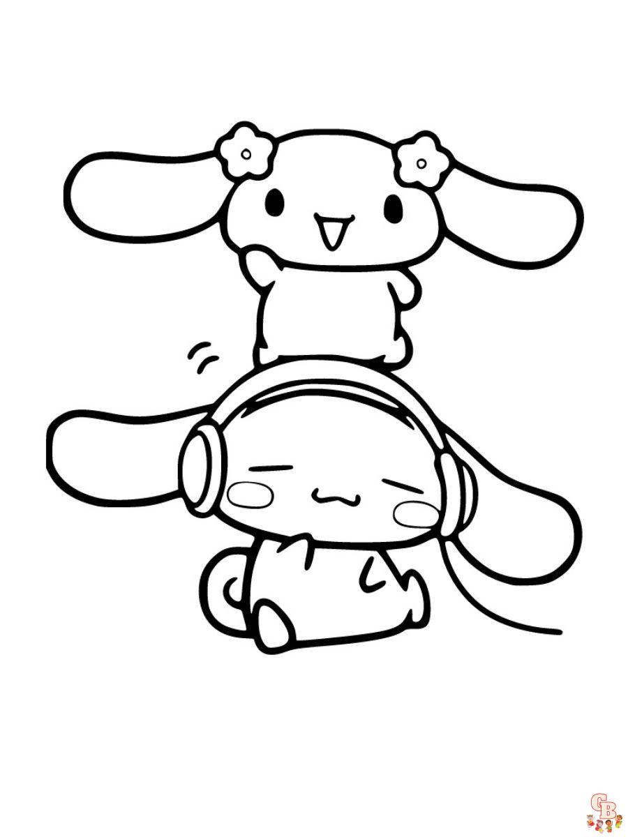 cute cinnamoroll coloring pages