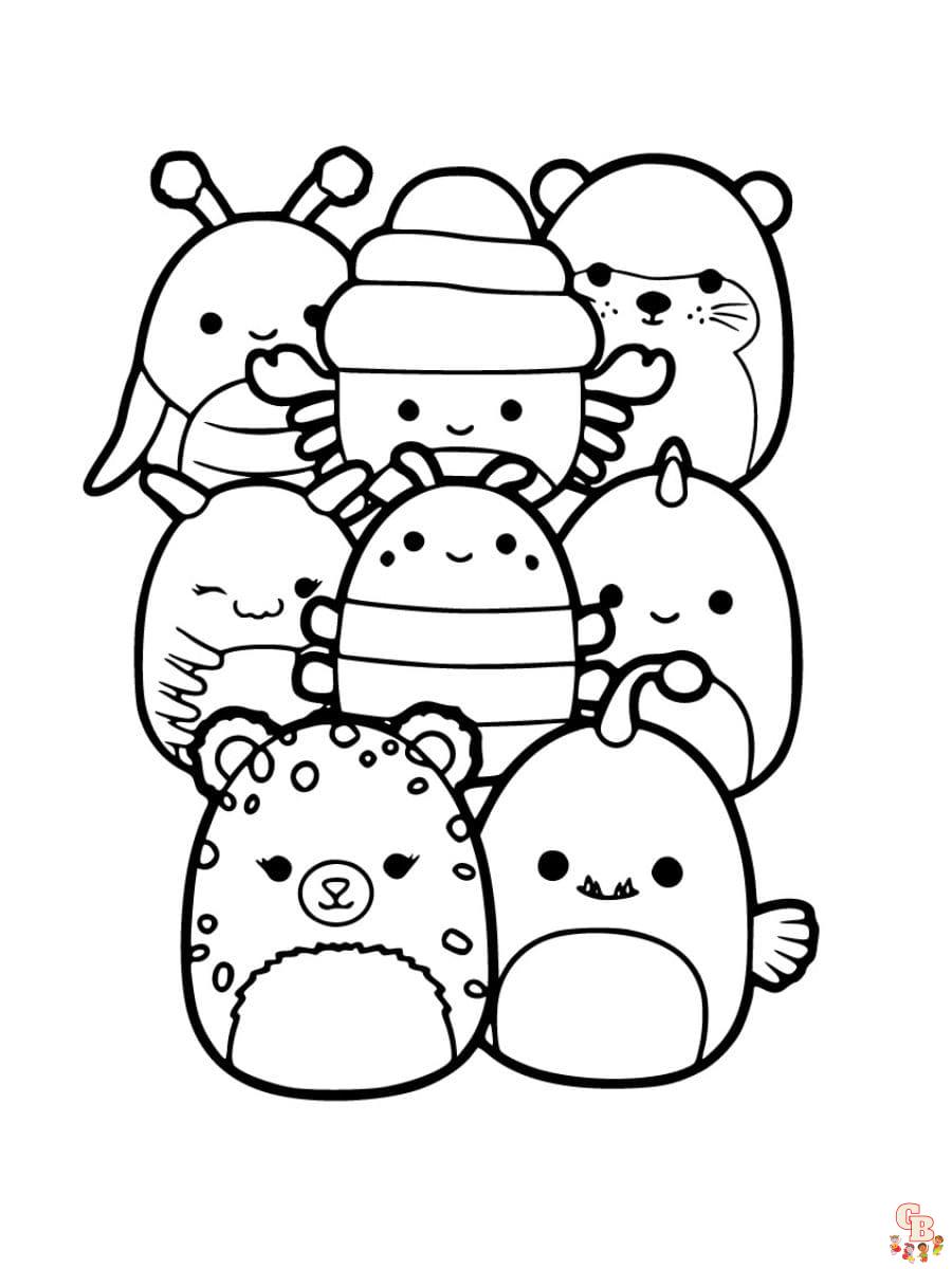cute coloring pages squishmallow
