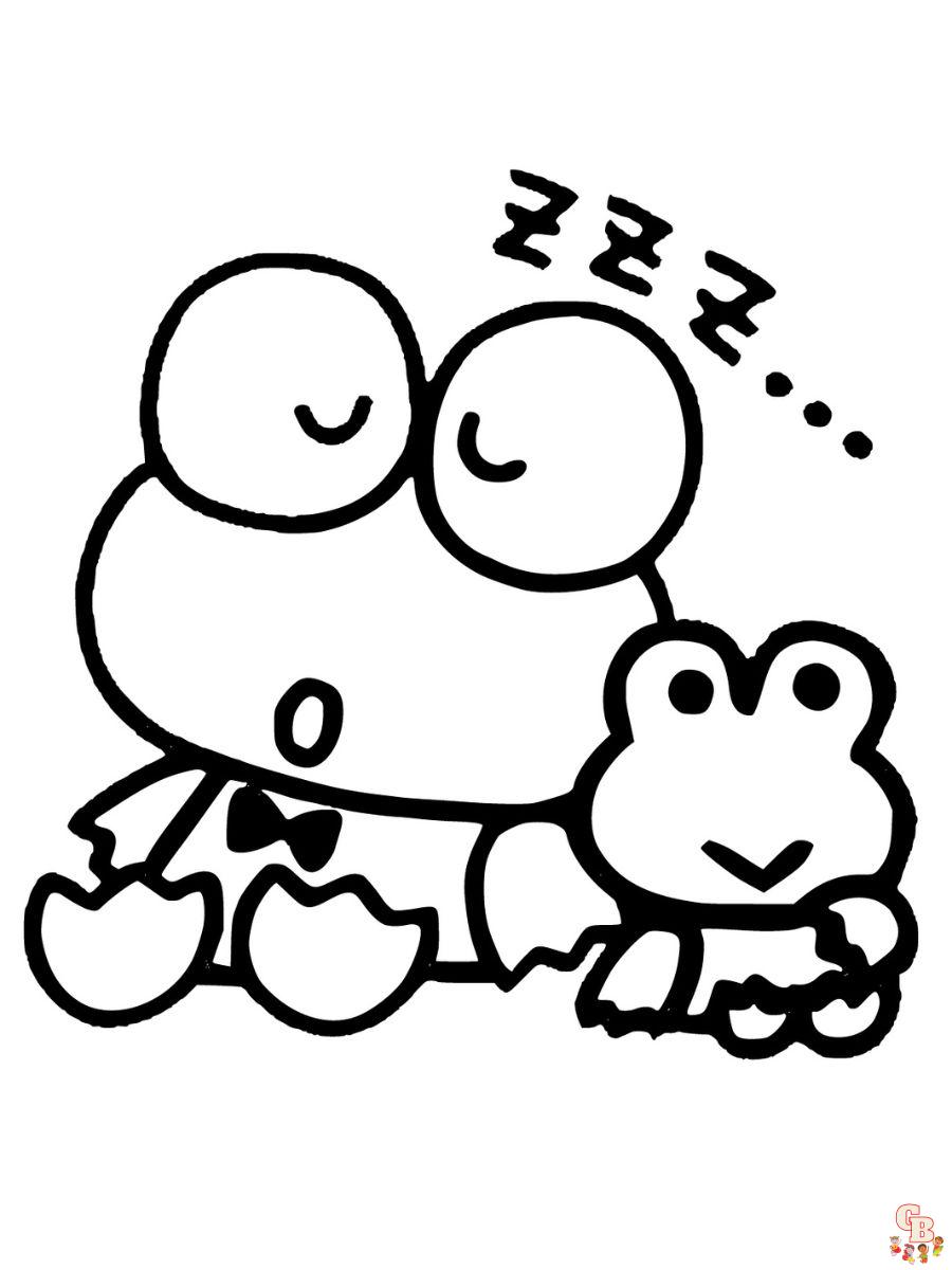 cute keroppi coloring pages free