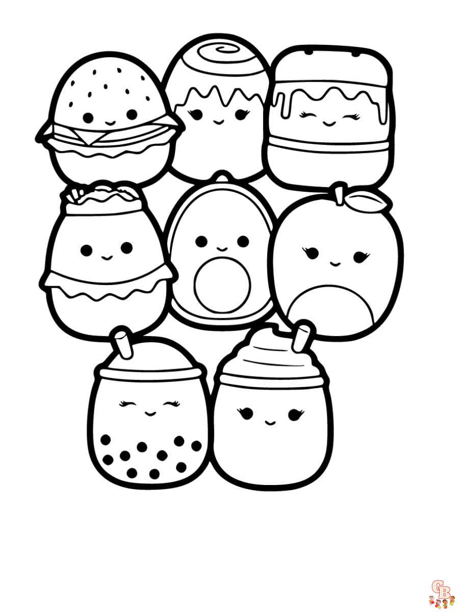 cute squishmallows squishmallow coloring pages