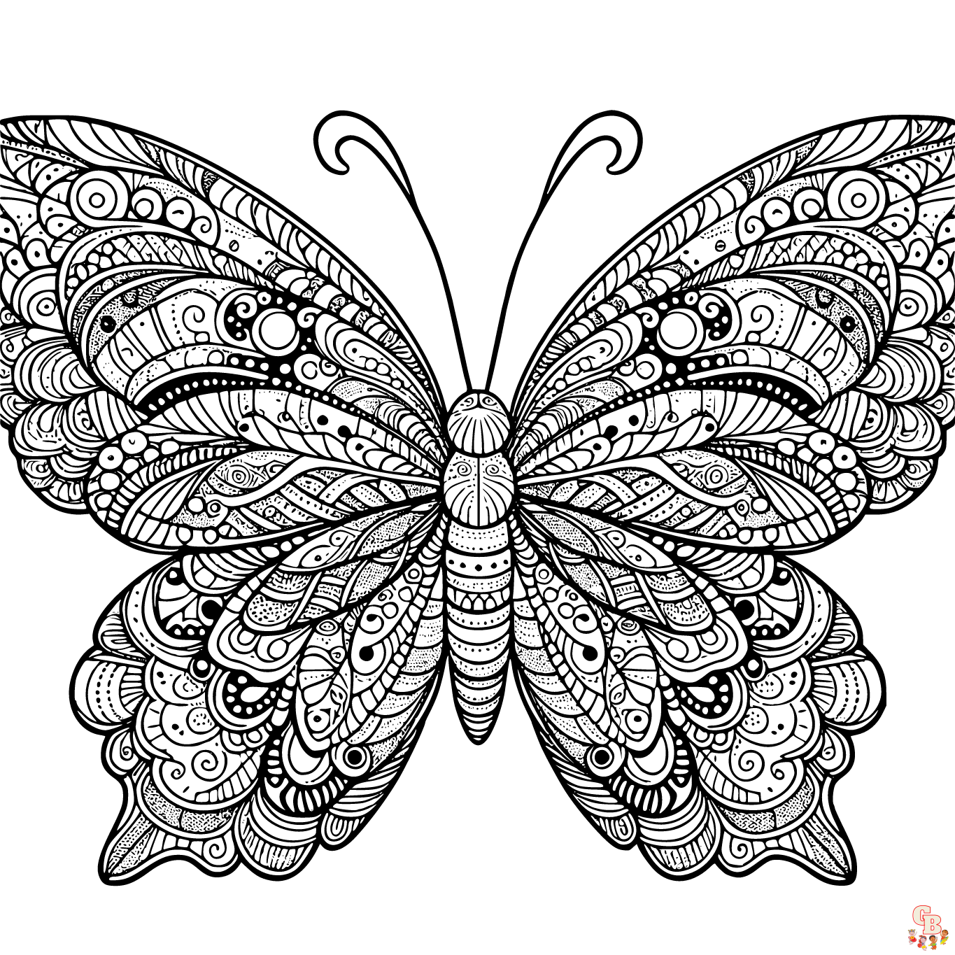 detailed butterfly printable coloring pages