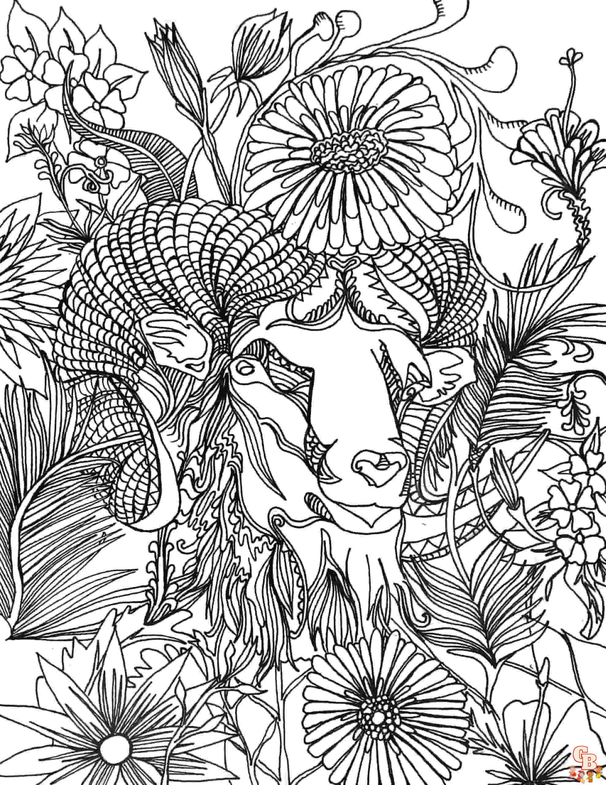 detailed coloring pages to print scaled
