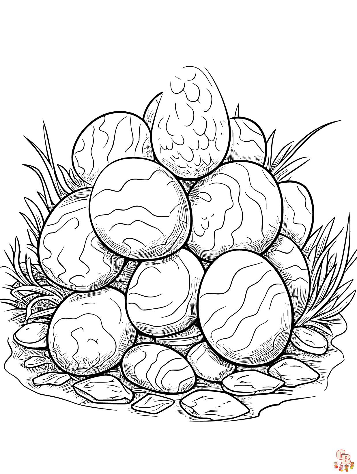 eggs coloring pages printable free