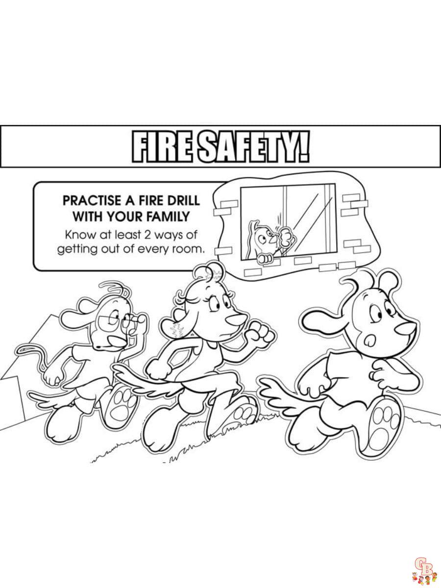 fire safety coloring pages 1