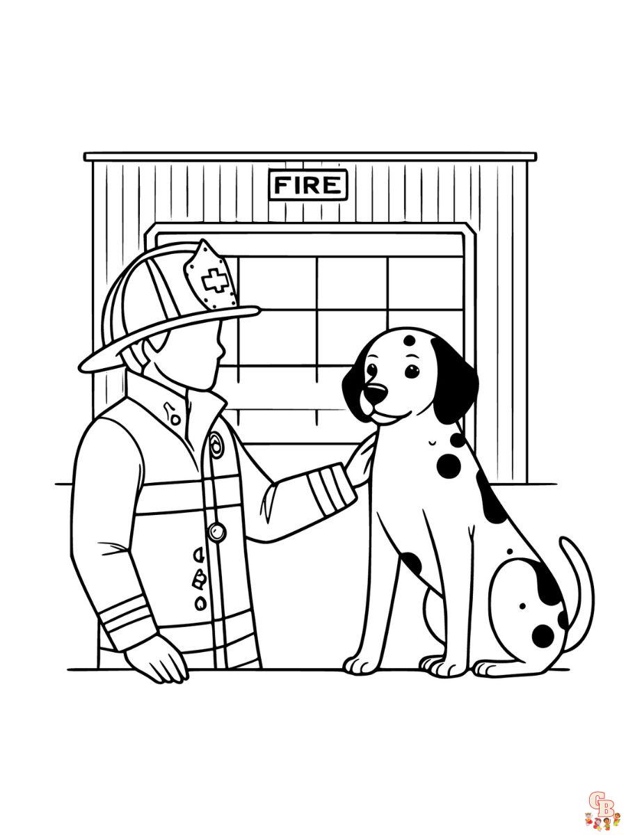 firefighter coloring pages for kids