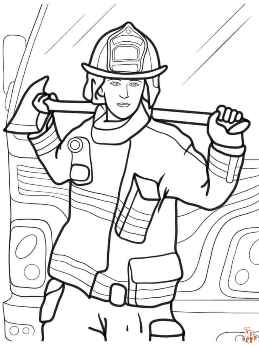 firefighter coloring pages free printable