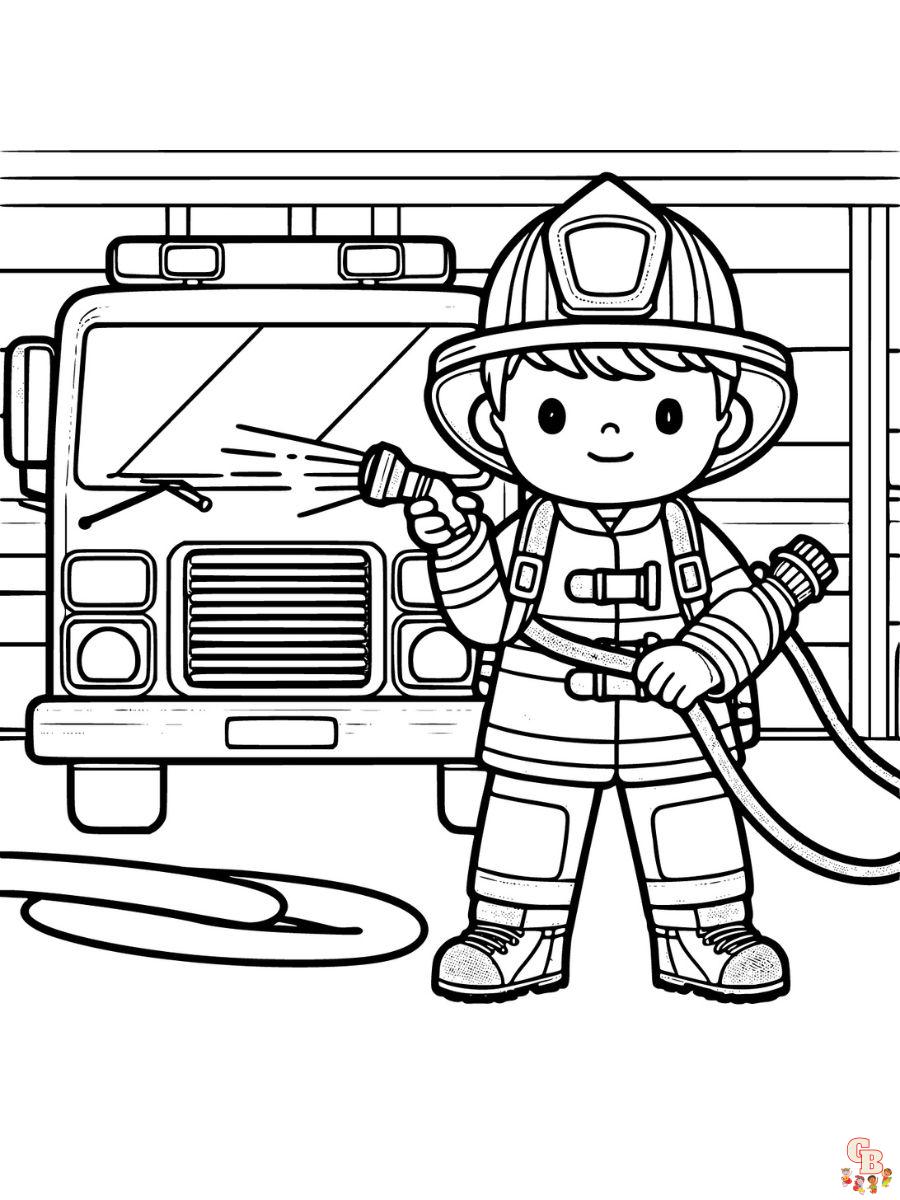 firefighter coloring pages free