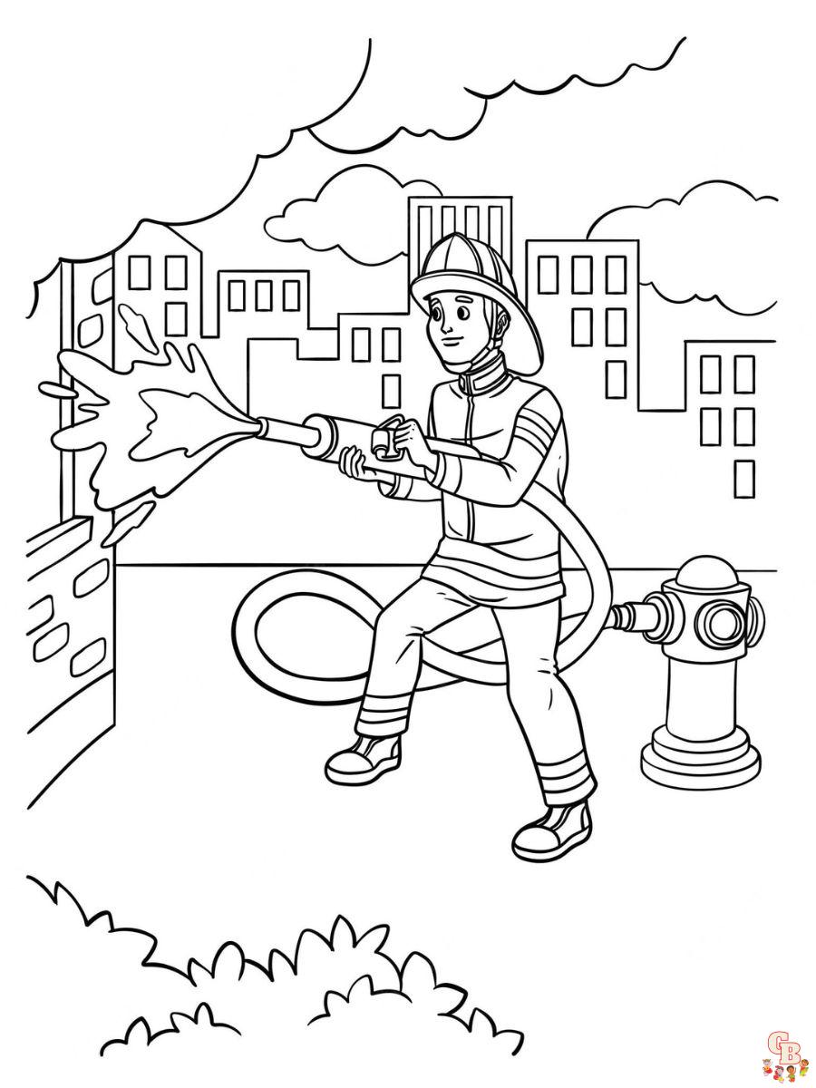 firefighter coloring pages to print